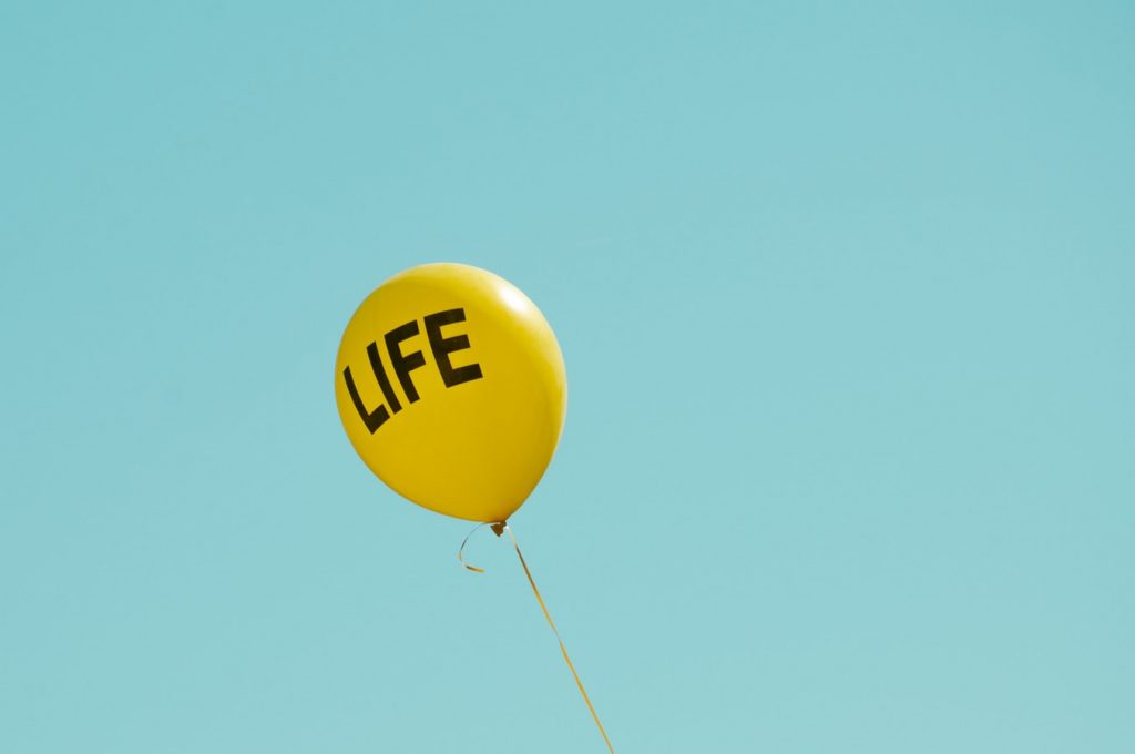 life balloon flying through the air